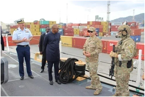 Vice President & Amb. David Reimer Tour U.S. Coastguard Cutter Mohawk