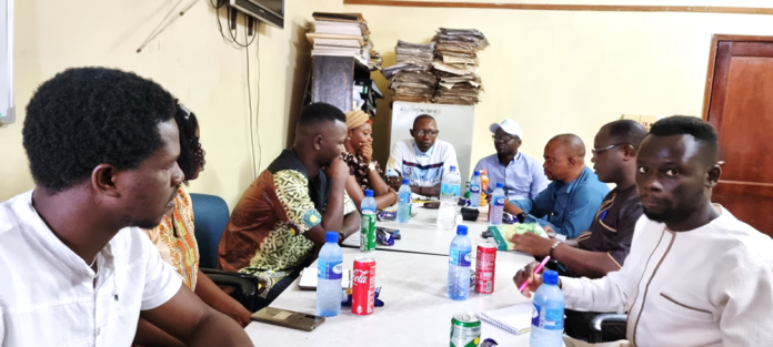 The Chief Administrator and Team during the meeting at his MCCOffice