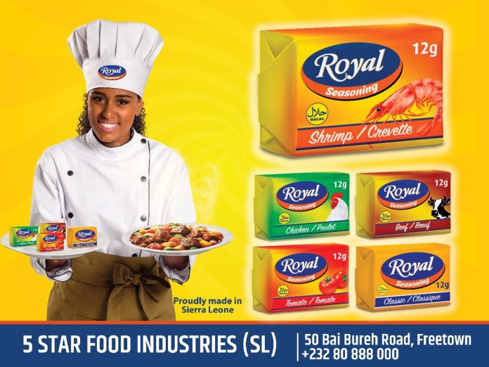 5 Star Food Industries (SL) Ltd has introduced Royal Seasoning