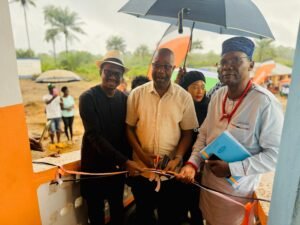 Official commissioning of the Early Childhood Center by the Paramount Chief of Perri Chiefdom P.C. Mohamed Musa Gpakra Massally, the Chief Executive Officer of Orange Sierra Leone, Sekou Amadou Bah and Mohamed Rahman Swaray, Minister of Labour and Social Security | The Calabash Newspaper Official commissioning of the Early Childhood Center by the Paramount Chief of Perri Chiefdom P.C. Mohamed Musa Gpakra Massally, the Chief Executive Officer of Orange Sierra Leone, Sekou Amadou Bah and Mohamed Rahman Swaray, Minister of Labour and Social Security