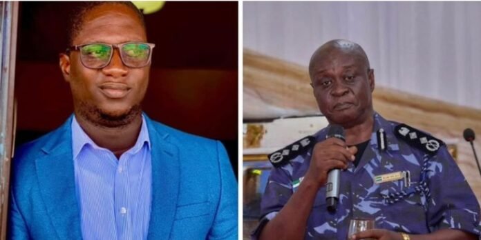 Guild of Newspaper Editors chairman, Thomas Dixon (left) and IGP, William F. Sellu