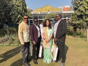 Alhaji Manika Kamara, President of the Sierra Leone Association of Journalists (SLAJ), Amin Kef Sesay (Ranger), The Calabash Newspaper; and Thomas Dixon,  The New Age Newspaper