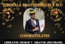 George T. M’bayoh Emerges as 28th Liberator of Liberals Brotherhood FBC, Pledges Unity and Reform