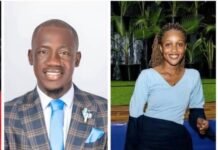 Email Evidence Reveals Deceased’s Alleged Heart Complications in Abdul Kpaka Murder Trial Two people posing side by side: man in a plaid suit with a blue tie and watch, and a woman in a light blue top with a dark skirt.