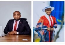 SLACPRP Launches Nationwide Drive to Unite Communications and PR Professionals Two formal portraits side by side: a man in a dark suit and red tie seated at a desk on the left, and a woman in a white hat and red outfit with a patterned shawl on the right.