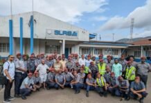 SLRSA Strengthens Integrity with Ethics and Anti-Corruption Training for Road Safety Corps Group photo of uniformed officers with red berets posing outside a building labeled SLASA.