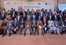 ECSL Boss Reaffirms Commitment to Electoral Excellence at 10th Annual Continental Forum in Egypt Group photo of delegates at a conference on African citizen abroad diaspora voting, with banners in the background at the venue.