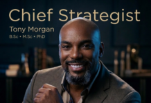 West Africa’s Creative Economy Must Move From the Side Event to the Main Agenda Portrait of Tony Morgan, Chief Strategist, smiling in a dark office setting, wearing a suit.