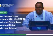 Ambassador Michael Imran Kanu Chairs Historic 59th UNCITRAL Session in New York