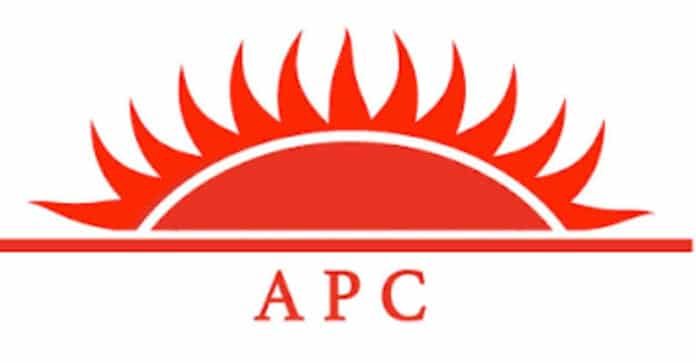 APC logo: red sunburst above a curved arc with the letters APC underneath