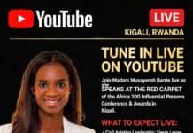 Sierra Leone Civil Aviation DG to Showcase Sierra Leone’s Aviation Potential in Kigali Promotional poster for YouTube Live in Kigali, Rwanda featuring Madam Musayeroh Barrie, Director General, Sierra Leone Civil Aviation Authority, inviting viewers to tune in.